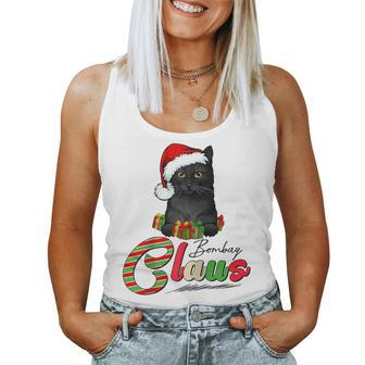Bombay Claus Cat Lovers Santa Hat Ugly Christmas Sweater Women Tank Top - Monsterry UK