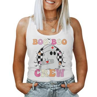 Boo Boo Crew Nurse Groovy Ghost Halloween Nurse Women Tank Top | Mazezy