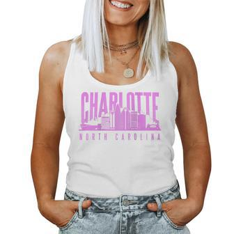 Charlotte North Carolina Skyline Pride Vintage Women Tank Top | Mazezy