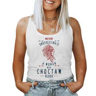 Choctaw Native American Indian Woman Never Underestimate Women Tank Top | Mazezy