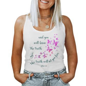 Christian Bible Verse Butterfly For And Girls Women Tank Top | Mazezy AU