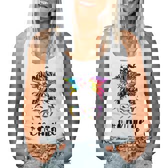 Cna Life Nurse Messy Bun Tie Dye Glasses Bandana Vintage Women Tank Top Basic Casual Daily Weekend Graphic | Seseable CA