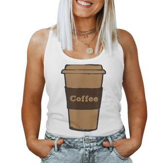 Coffee Cup Costume Roasted Beans Brewed Drink Beverage Women Tank Top - Monsterry DE