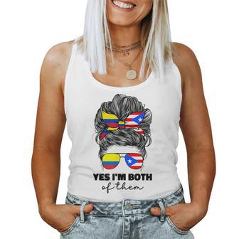Colombian And Puerto Rican Rico Colombia Flag Girl For Women Tank Top - Thegiftio UK