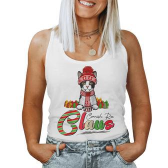 Cornish Rex Claus Cat Lover Santa Hat Ugly Christmas Sweater Women Tank Top - Monsterry AU