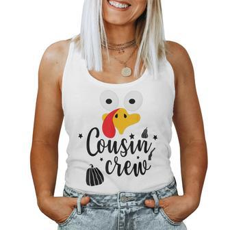 Cousin Crew Thanksgiving Family Matching Turkey Day Fall Women Tank Top - Seseable