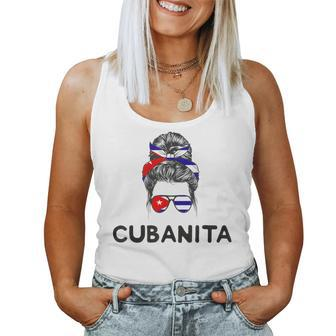 Cubanita Flag Cubana Cuba Mom Girl Cuban Saying Women Tank Top - Thegiftio UK