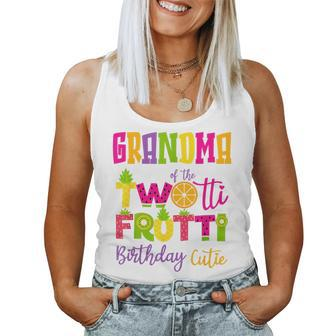 Cute Grandma Twotii Frutti Birthday Family 2Nd Birthday Girl Women Tank Top Weekend Graphic - Seseable