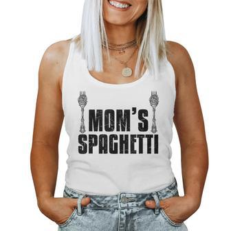 Cute Mom's Spaghetti Food Lover Italian Chefs Women Tank Top | Mazezy UK