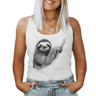 Cute Sloth Slotherine Costume Graphic Fighting Women Tank Top | Mazezy