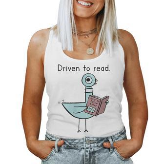 Driven To Read Pigeon Library Reading Books Reader Women Tank Top - Monsterry