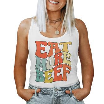 Eat More Beef Support Local Farmers Farming Farmer Market Women Tank Top Basic Casual Daily Weekend Graphic - Thegiftio UK