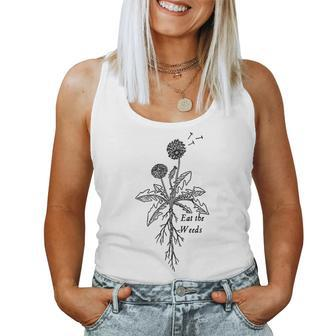 Eat The Weeds Forager Dandelion Illustrated Women Tank Top | Mazezy
