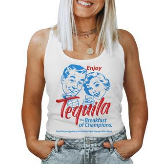 Enjoys Tequila The Breakfasts Of Championss Fun Tequila Women Tank Top | Mazezy