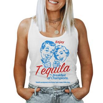 Enjoys Tequila The Breakfasts Of Championss Tequila Women Tank Top | Mazezy