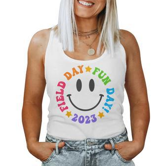 Field Day Fun Day 2023 Groovy Smile Face Funny Teacher Kids Women Tank Top Basic Casual Daily Weekend Graphic - Thegiftio UK