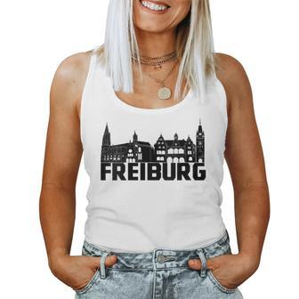Freiburg Breisgau Silhouette Skyline Münster Landmark D Women Tank Top | Mazezy UK