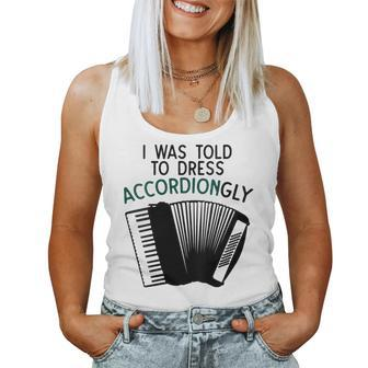 Accordion For Pun Humor Music Joke Women Tank Top | Mazezy