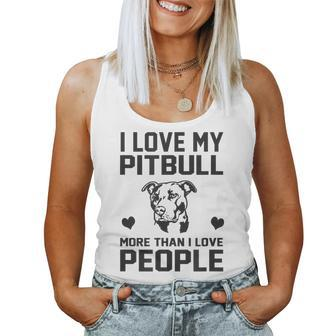 Funny Dog For Women I Love My Pitbull More Than I Women Tank Top Basic Casual Daily Weekend Graphic - Thegiftio UK