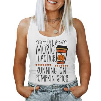 Halloween Fall Pumpkin Spice Music Teacher School Music Teacher Women Tank Top | Mazezy