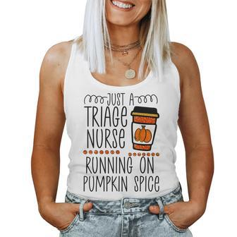 Halloween Fall Pumpkin Spice Triage Er Nurse Rn Halloween Women Tank Top | Mazezy