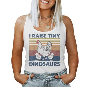 Funny I Raise Tiny Dinosaurs Chicken Joke Farmer Men Women Women Tank Top Basic Casual Daily Weekend Graphic - Thegiftio UK
