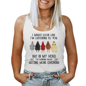 Funny In My Head Im Thinking About Getting More Chickens Women Tank Top Basic Casual Daily Weekend Graphic - Thegiftio UK