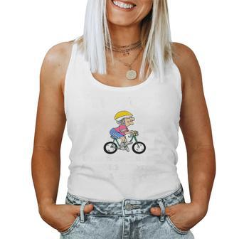 Never Underestimate An Old Lady On A Bicycle Women Tank Top - Seseable