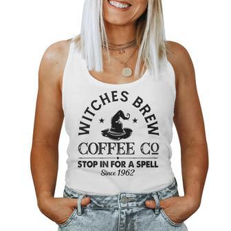 Witch Hat Witches Brew Coffee Halloween For Coffee Lovers Women Tank Top | Mazezy