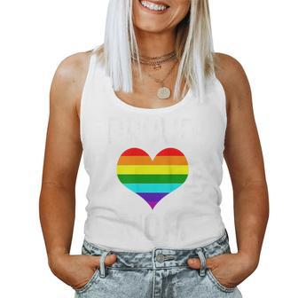 Gay Pride Proud Mom Parent Lgbtq Rainbow Flag Gay Son Women Tank Top | Mazezy