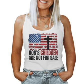 Gods Children Are Not For Sale Funny Women Tank Top Weekend Graphic - Monsterry DE