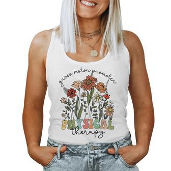 Gross Motor Promoter Physical Therapy Flowers Pt Pediatric Women Tank Top - Seseable