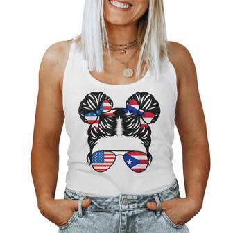Half American Puerto Rican Girl Usa Puerto Rico Flag Patriot Women Tank Top - Thegiftio UK