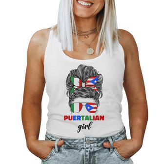 Half Italian And Puerto Rican Rico Italy Flag Girl For Women Women Tank Top Basic Casual Daily Weekend Graphic - Seseable