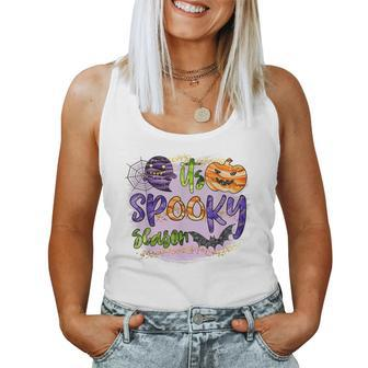 Halloween It's Spooky Season Pumpkin Women Tank Top | Mazezy