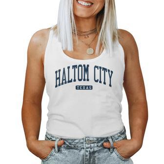 Haltom City Texas Tx College University Style Navy Women Tank Top | Mazezy
