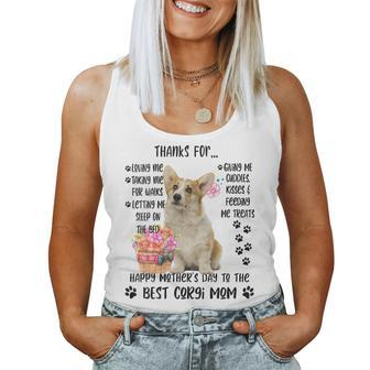 Happy 2021 Corgi Mom Dog Lover Women Tank Top | Mazezy