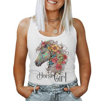 Horse Girl - Just A Girl Who Loves Horses Horseback Riding Women Tank Top | Mazezy