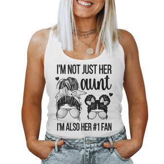 I'm Her Fan Proud Volleyball Auntie Volleyball Aunt Women Tank Top | Mazezy