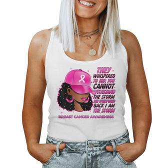 I'm The Storm Black Breast Cancer Survivor Pink Ribbon Women Tank Top | Mazezy