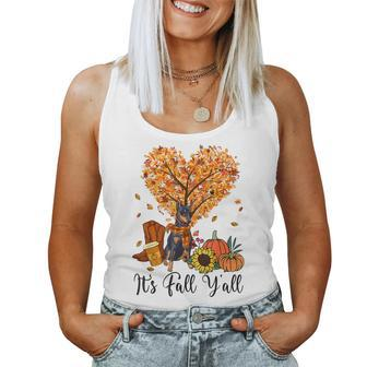 It's Fall Y'all Doberman Dog Lovers Thanksgiving Halloween Halloween Women Tank Top | Mazezy