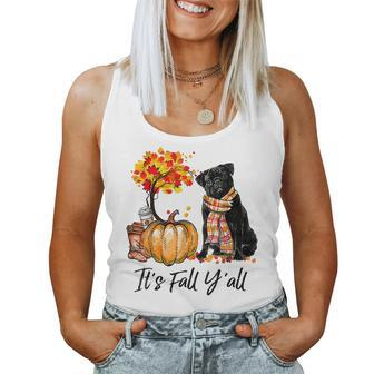 It's Fall Y'all Pug Pumpkin Dog Autumn Halloween Halloween Women Tank Top | Mazezy