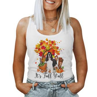 It's Fall Y'all Springer Spaniel Dog Halloween Thanksgiving Dog Halloween Women Tank Top | Mazezy