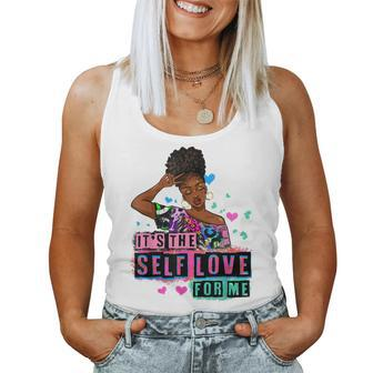 It's The Self Love For Me Afro Woman Leopard Black Girl Women Tank Top - Seseable