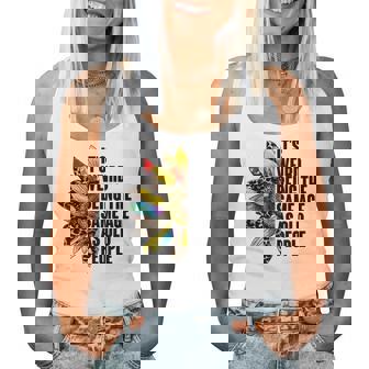 Its Weird Being The Same Age As Old People Sunflower Humor s For Old People Women Tank Top | Mazezy