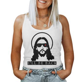 Jesus I'll Be Back Christian Jesus Christ Women Tank Top | Mazezy