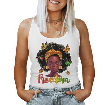 Junenth Outfit Freedom Women Girl Dress 19Th June Gifts Women Tank Top Basic Casual Daily Weekend Graphic - Seseable