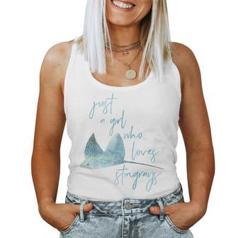 Just A Girl Who Loves Stingrays Cute Shark Women Tank Top | Mazezy
