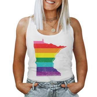 Kids Rainbow Minnesota Gay Pride Flag Women Tank Top | Mazezy