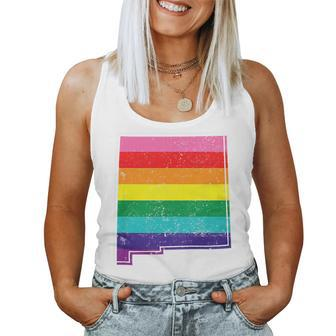 Kids Rainbow New Mexico Gay Pride Flag Women Tank Top | Mazezy